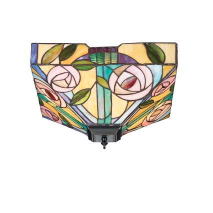 Endon 70699 - Plafondlamp Tiffany WILLOW 2xE27/60W/230V 35x35 cm