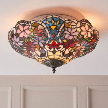 Endon 70709 - Plafondlamp Tiffany SULLIVAN 2xE27/60W/230V Ø 40 cm