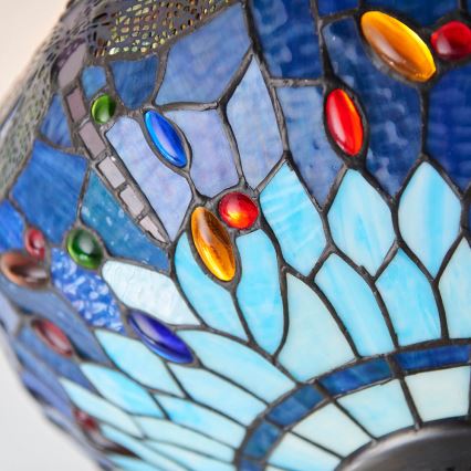 Endon 70722 - Tiffany-plafondlamp DRAGONFLY 2xE27/60W/230V Ø 41 cm