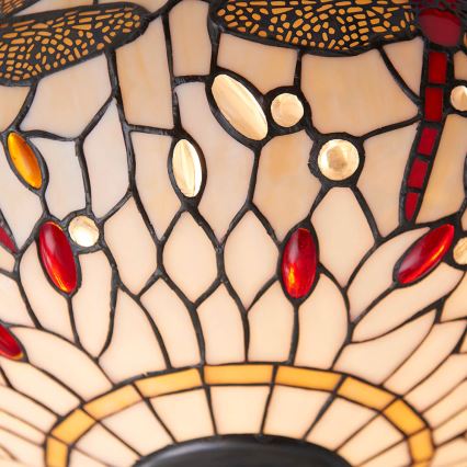 Endon 70723 - Plafondlamp Tiffany DRAGONFLY 2xE27/60W/230V Ø 41 cm