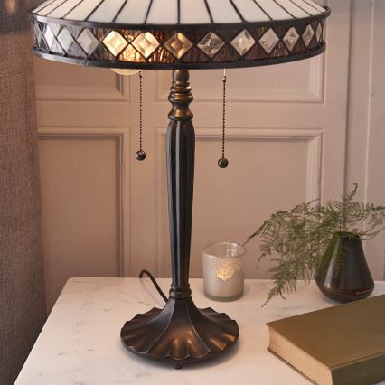 Endon 70935 - Lampe de table FARGO 2xE27/60W/230V d. 41,5 cm