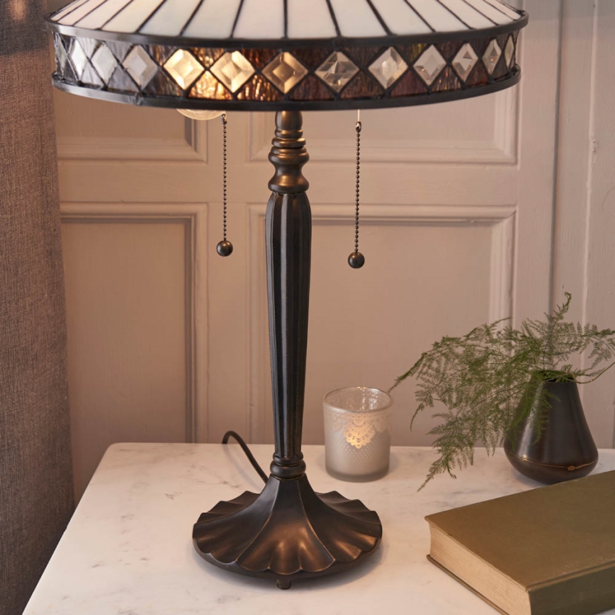 Endon 70935 - Lampe de table FARGO 2xE27/60W/230V d. 41,5 cm