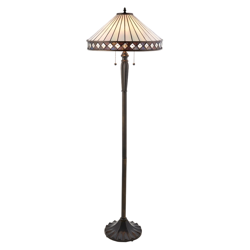 Endon 70936 - Vloerlamp FARGO 2xE27/60W/230V Ø 50 cm