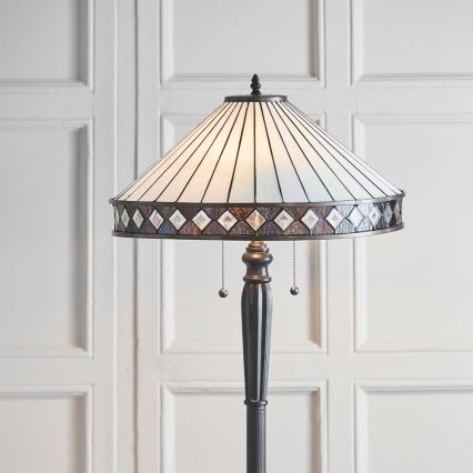 Endon 70936 - Vloerlamp FARGO 2xE27/60W/230V Ø 50 cm