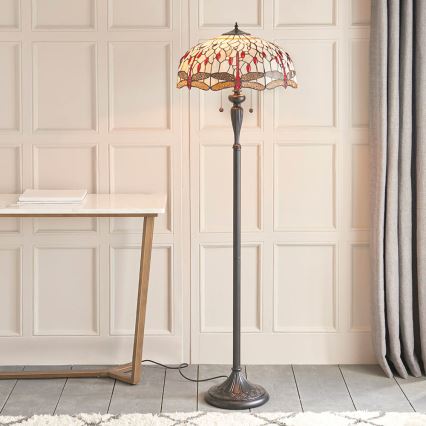 Endon 70940 - Vloerlamp DRAGONFLY 2xE27/60W/230V Ø 50 cm