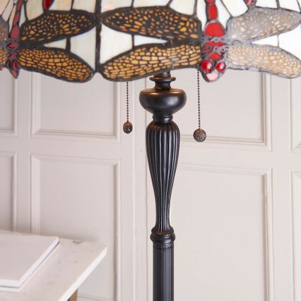 Endon 70940 - Vloerlamp DRAGONFLY 2xE27/60W/230V Ø 50 cm