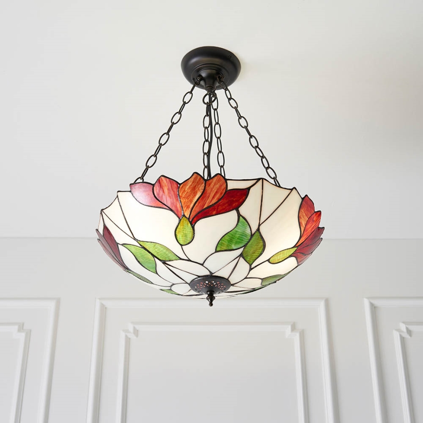 Endon 70946 - Hanglamp aan een ketting BOTANICA 3xE27/60W/230V diameter 45 cm