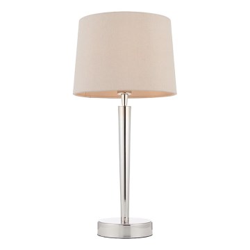 Endon 72175 - Lampe de table avec port USB SYON 1xE14/40W/230V chrome brillant/beige