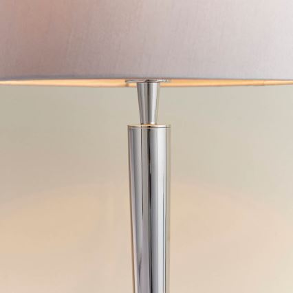 Endon 72175 - Lampe de table avec port USB SYON 1xE14/40W/230V chrome brillant/beige