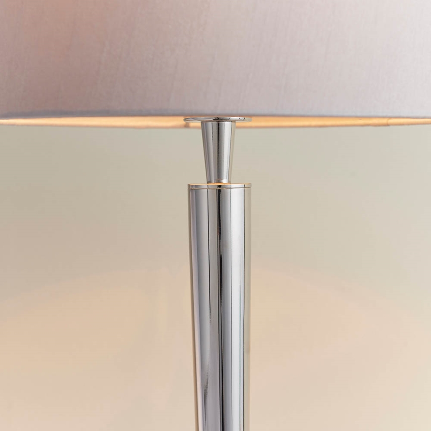 Endon 72175 - Lampe de table avec port USB SYON 1xE14/40W/230V chrome brillant/beige