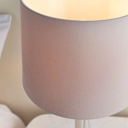 Endon 72175 - Lampe de table avec port USB SYON 1xE14/40W/230V chrome brillant/beige