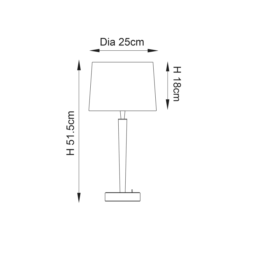 Endon 72175 - Lampe de table avec port USB SYON 1xE14/40W/230V chrome brillant/beige