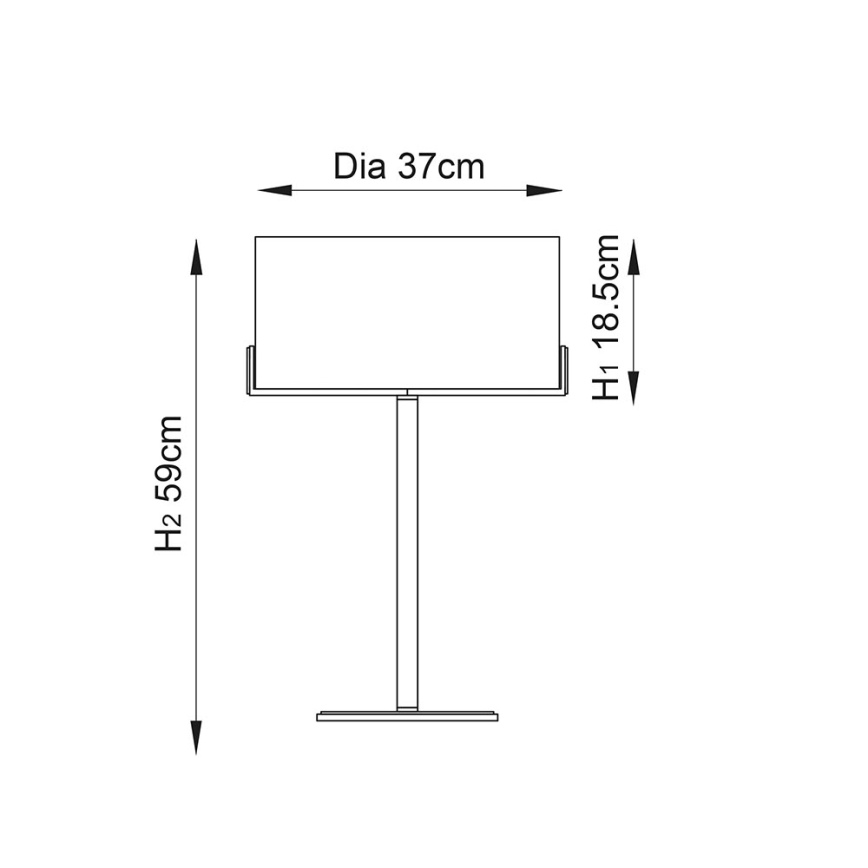 Endon 72631 - Lampe de table HAYFIELD 1xE27/40W/230V bronze/gris
