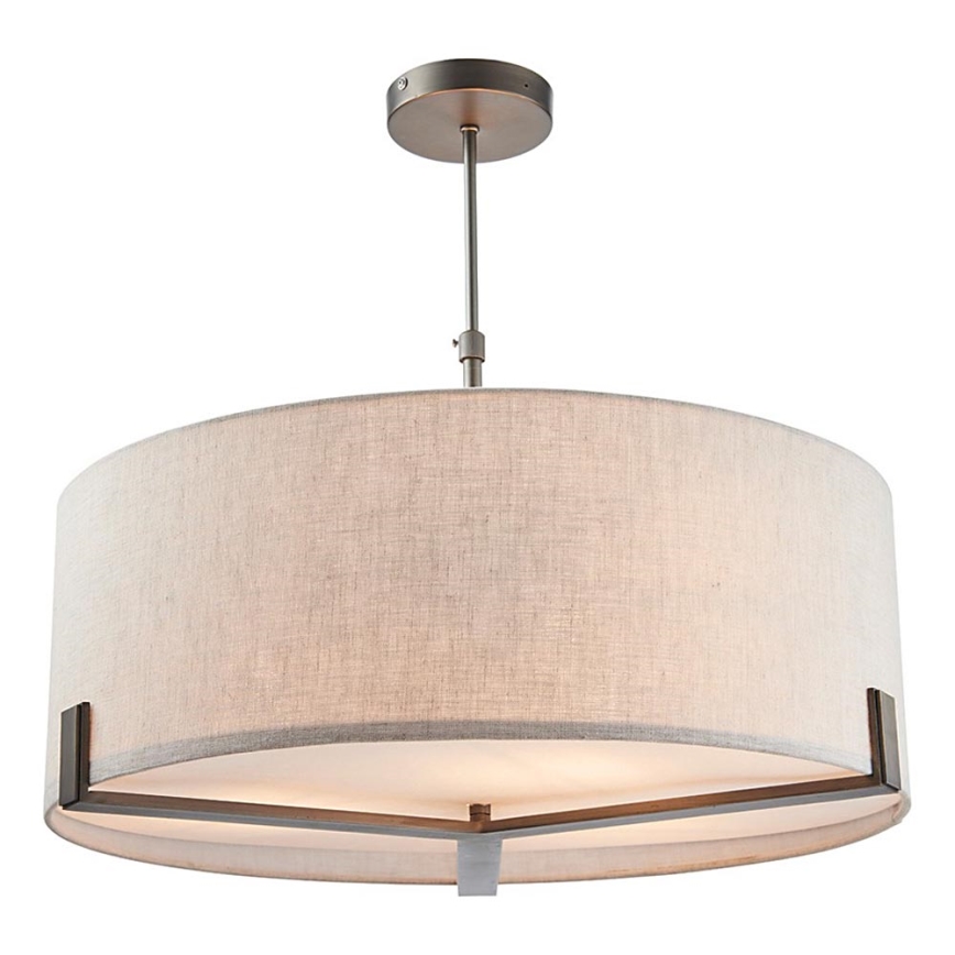 Endon 72635 - Hanglamp met vaste pendel HAYFIELD 3xE27/40W/230V mat chroom/grijs