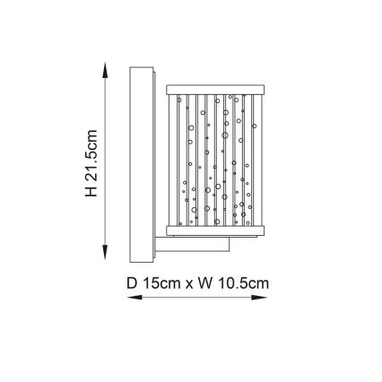 Endon 76259 - Wandlamp EASTON 1xE14/6W/230V glanzend chroom