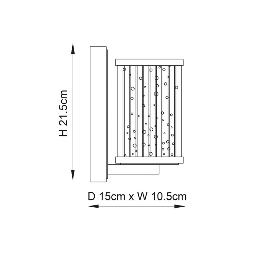 Endon 76259 - Wandlamp EASTON 1xE14/6W/230V glanzend chroom