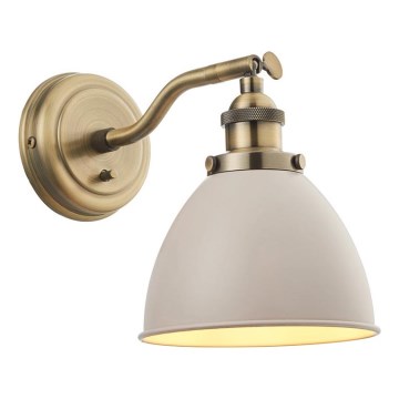 Endon 76330 - Wandspot FRANKLIN 1xE14/40W/230V messing/taupe
