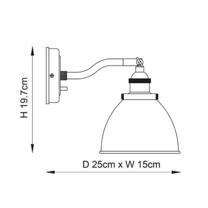 Endon 76330 - Wandspot FRANKLIN 1xE14/40W/230V messing/taupe