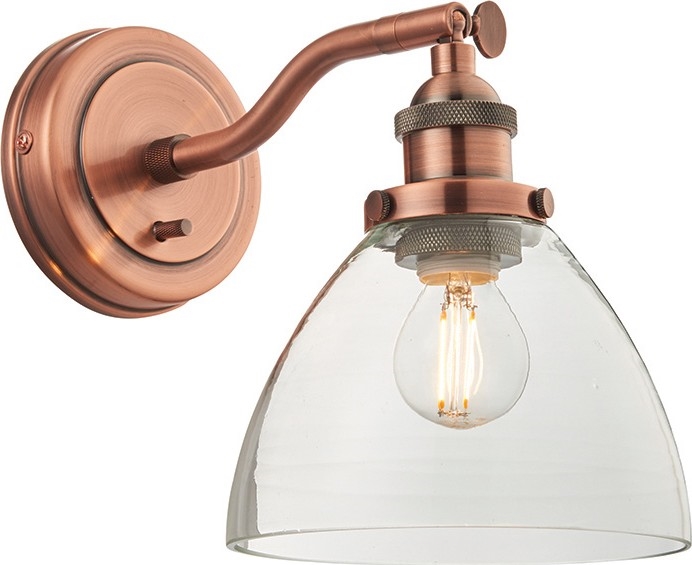 Endon 76334 - Koperen wandspot HANSEN 1xE14/40W/230V