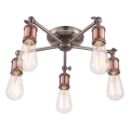 Endon 76336 - Spot HAL 5xE27/10W/230V bronze/cuivre