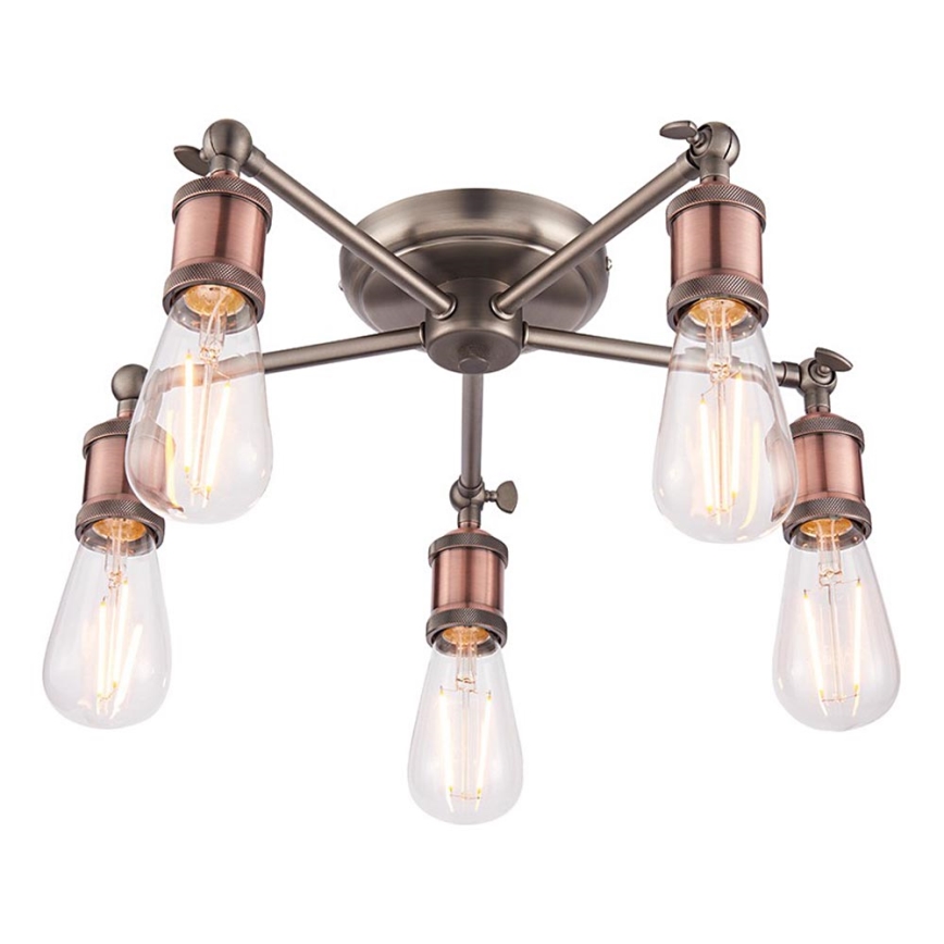 Endon 76336 - Spot HAL 5xE27/10W/230V bronze/cuivre