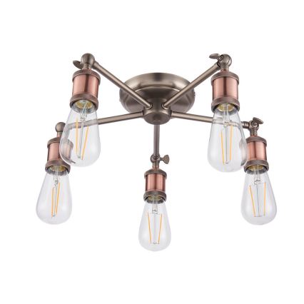 Endon 76336 - Spot HAL 5xE27/10W/230V bronze/cuivre