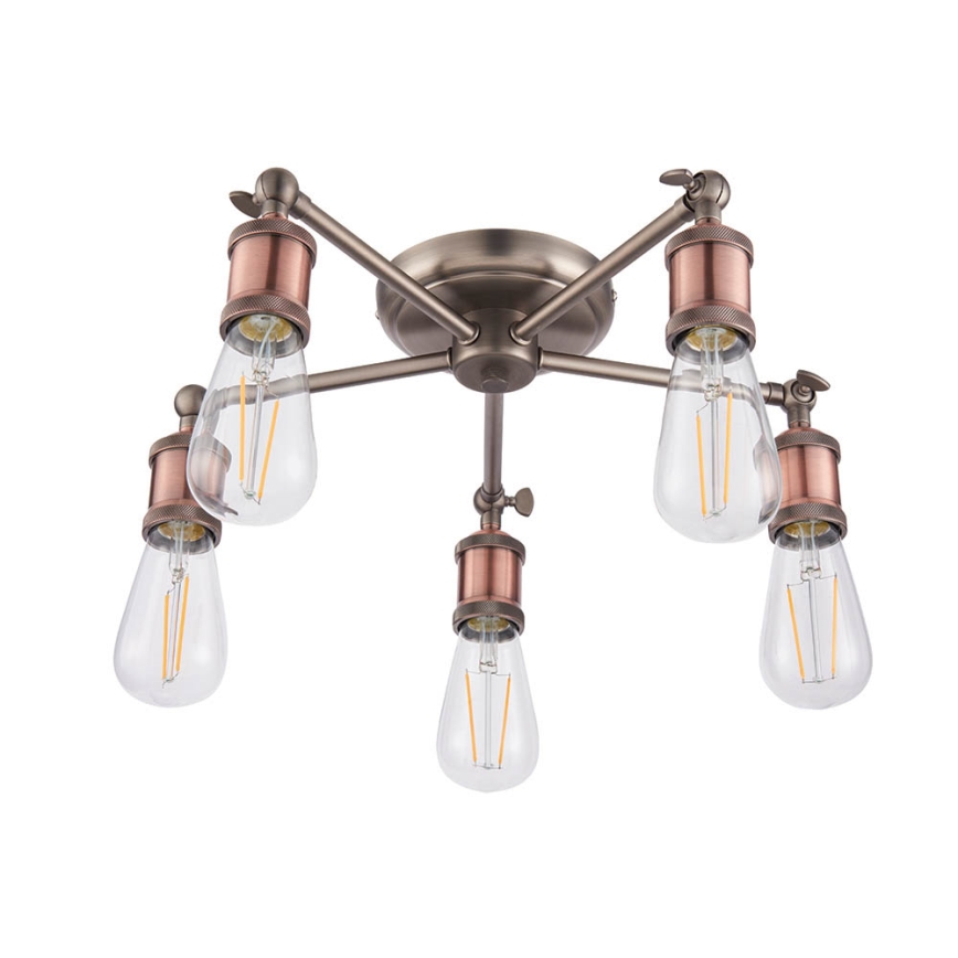 Endon 76336 - Spot HAL 5xE27/10W/230V bronze/cuivre