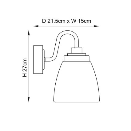 Endon 77088 - Badkamerwandlamp ASHBURY 1xE14/4W/230V IP44 glanzend chroom