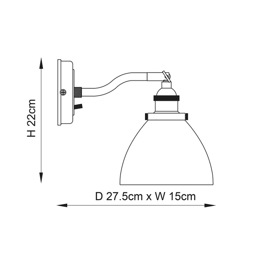 Endon 77273 - Wandspot HANSEN 1xE14/40W/230V messing