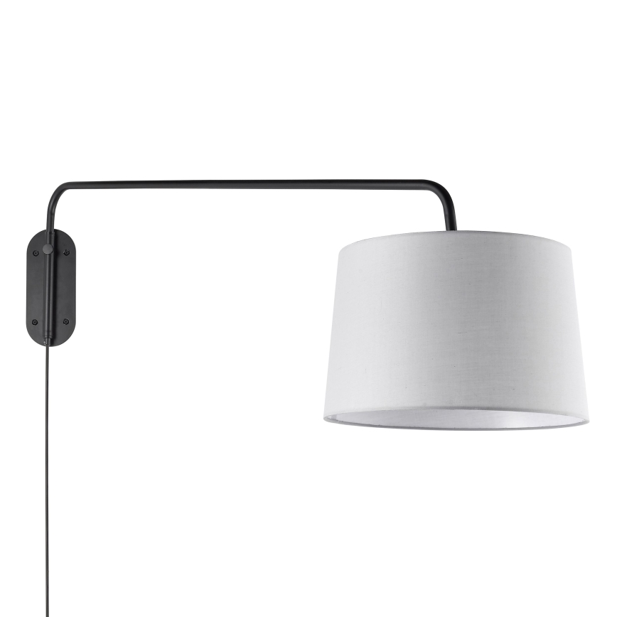 Endon 79380 - Applique murale CARLSON 1xE27/40W/230V gris/noir
