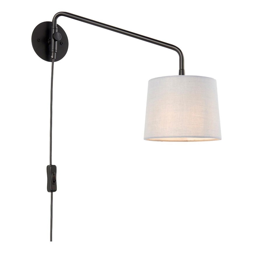 Endon 79500 - Applique murale CARLSON 1xE14/40W/230V gris/noir