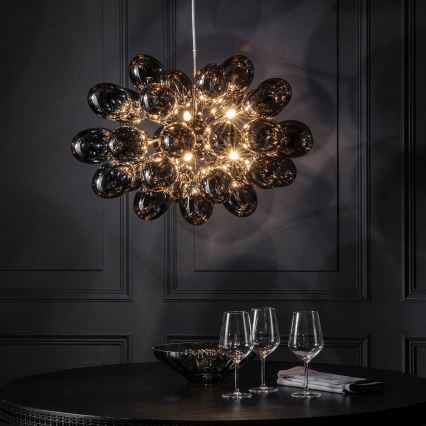 Endon 80124 - Suspension filaire INFINITY 8xG9/28W/230V noir/fumé