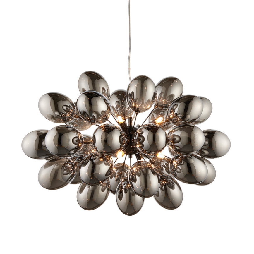Endon 80124 - Suspension filaire INFINITY 8xG9/28W/230V noir/fumé