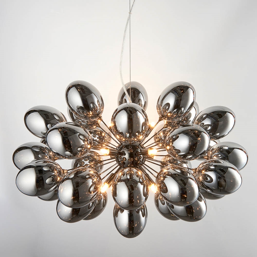 Endon 80124 - Suspension filaire INFINITY 8xG9/28W/230V noir/fumé