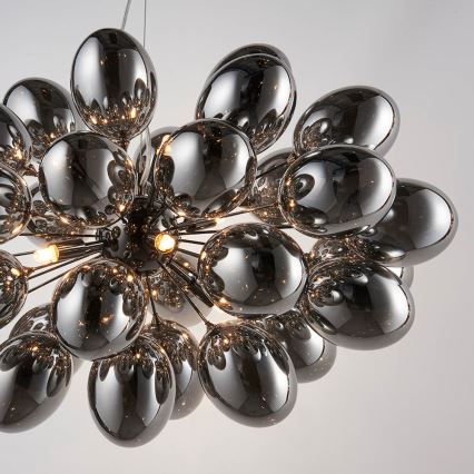 Endon 80124 - Suspension filaire INFINITY 8xG9/28W/230V noir/fumé