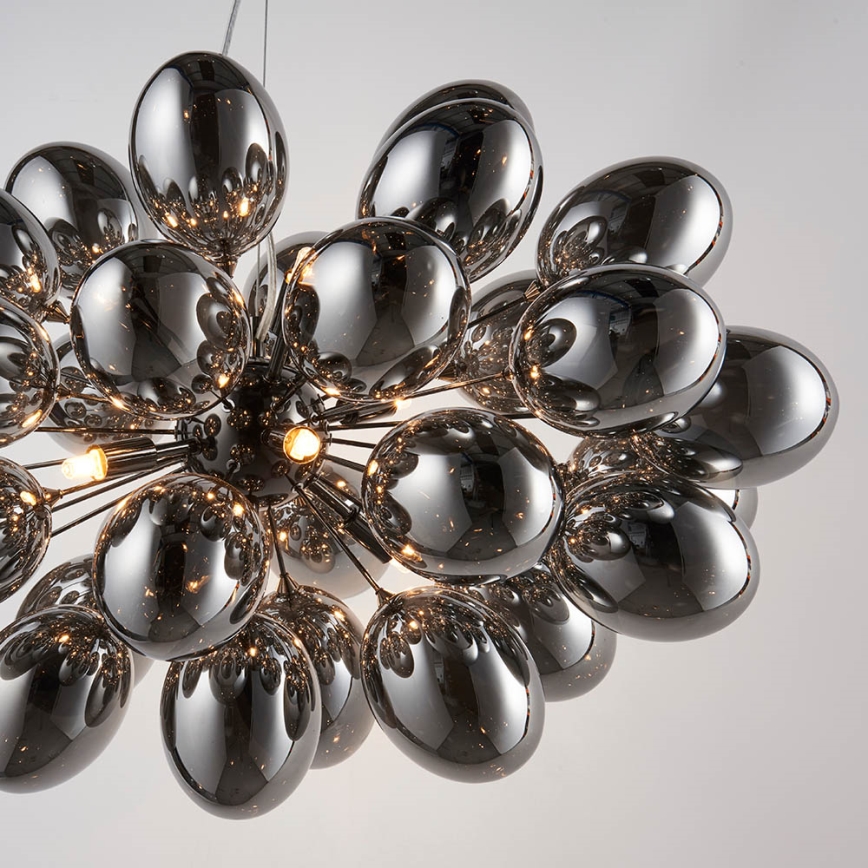 Endon 80124 - Suspension filaire INFINITY 8xG9/28W/230V noir/fumé
