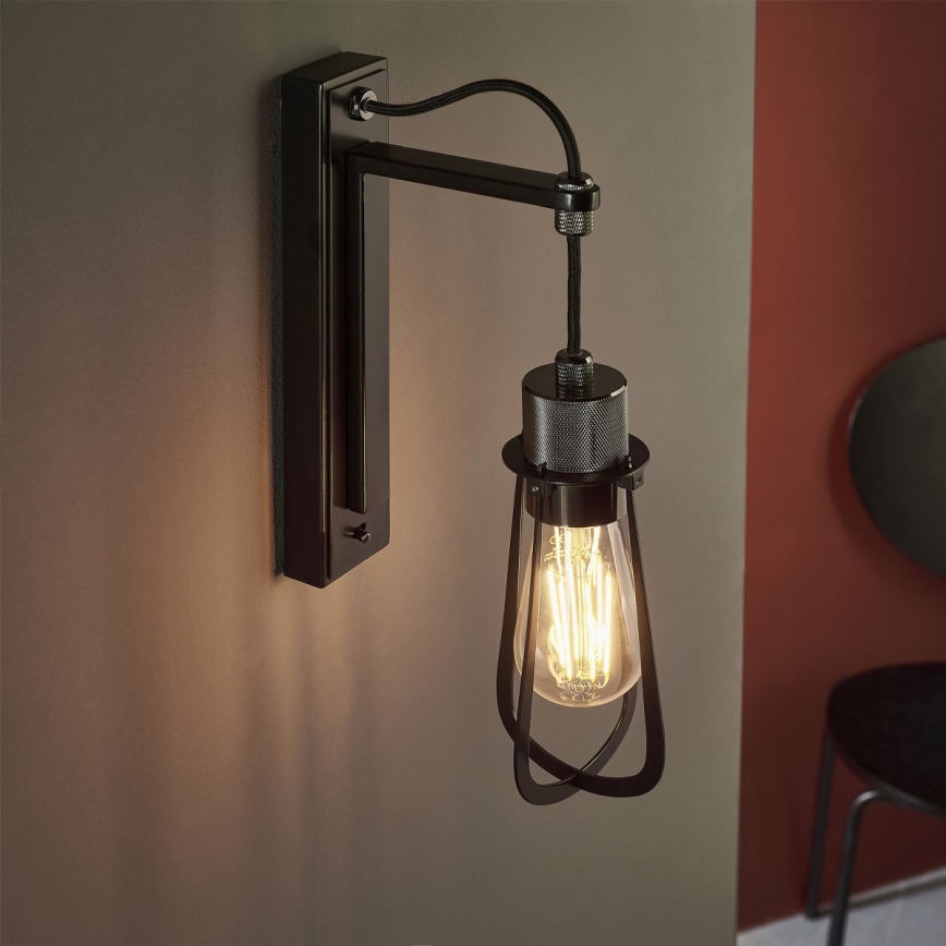 Endon 80950 - Applique murale URBAN 1xE27/6W/230V noir