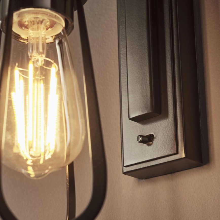 Endon 80950 - Applique murale URBAN 1xE27/6W/230V noir