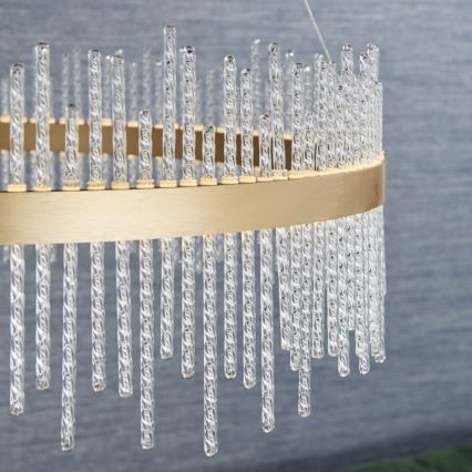 Endon 81908 - LED dimbare hanglamp aan kabel ADRIEL LED/58W/230V 3000K Ø 70 cm goud/helder
