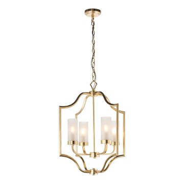 Endon 81914 - Kroonluchter aan ketting EDREA 4xE14/6W/230V messing