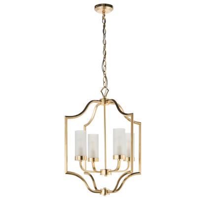 Endon 81914 - Kroonluchter aan ketting EDREA 4xE14/6W/230V messing