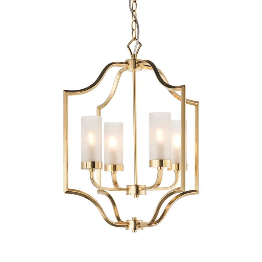 Endon 81914 - Kroonluchter aan ketting EDREA 4xE14/6W/230V messing