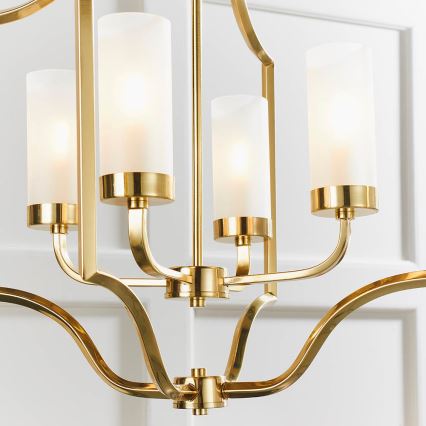 Endon 81914 - Lustre suspendu sur chaîne EDREA 4xE14/6W/230V, finition laiton