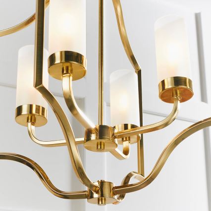 Endon 81914 - Lustre suspendu sur chaîne EDREA 4xE14/6W/230V, finition laiton