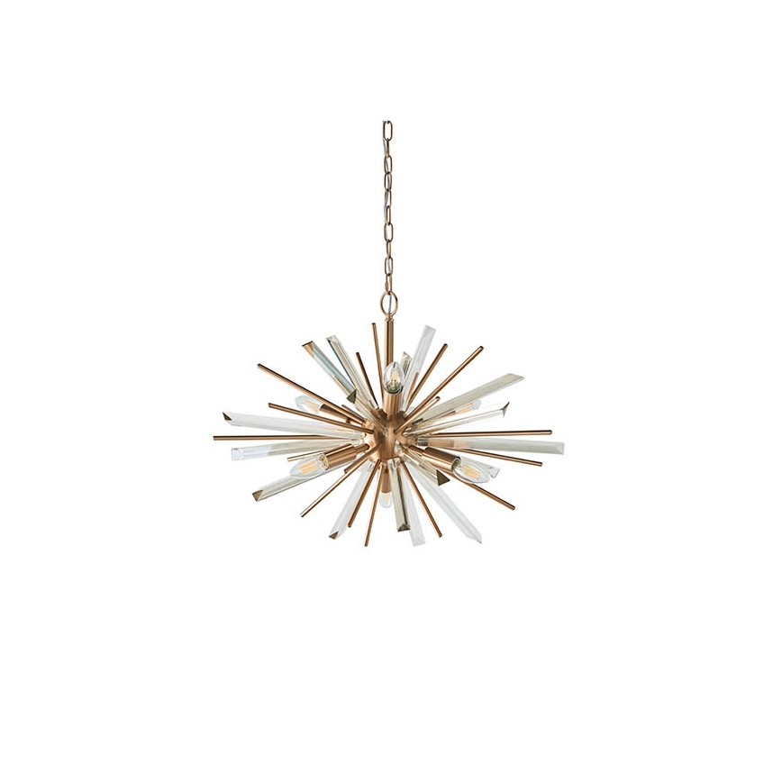 Endon 81936 - Kroonluchter met ketting 6xE14/40W/230V goudkleurig