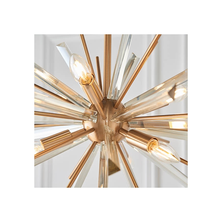 Endon 81936 - Kroonluchter met ketting 6xE14/40W/230V goudkleurig