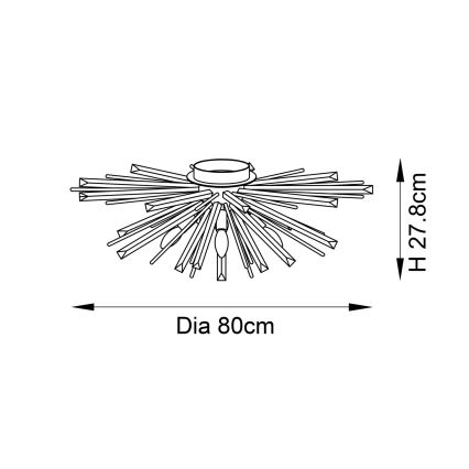 Endon 81937 - Plafondlamp 4xE14/40W/230V Ø 80 cm goudkleurig