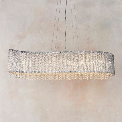 Endon 81979 - Kristallen hanglamp aan kabel GALINA 8xG9/25W/230V glanzend chroom