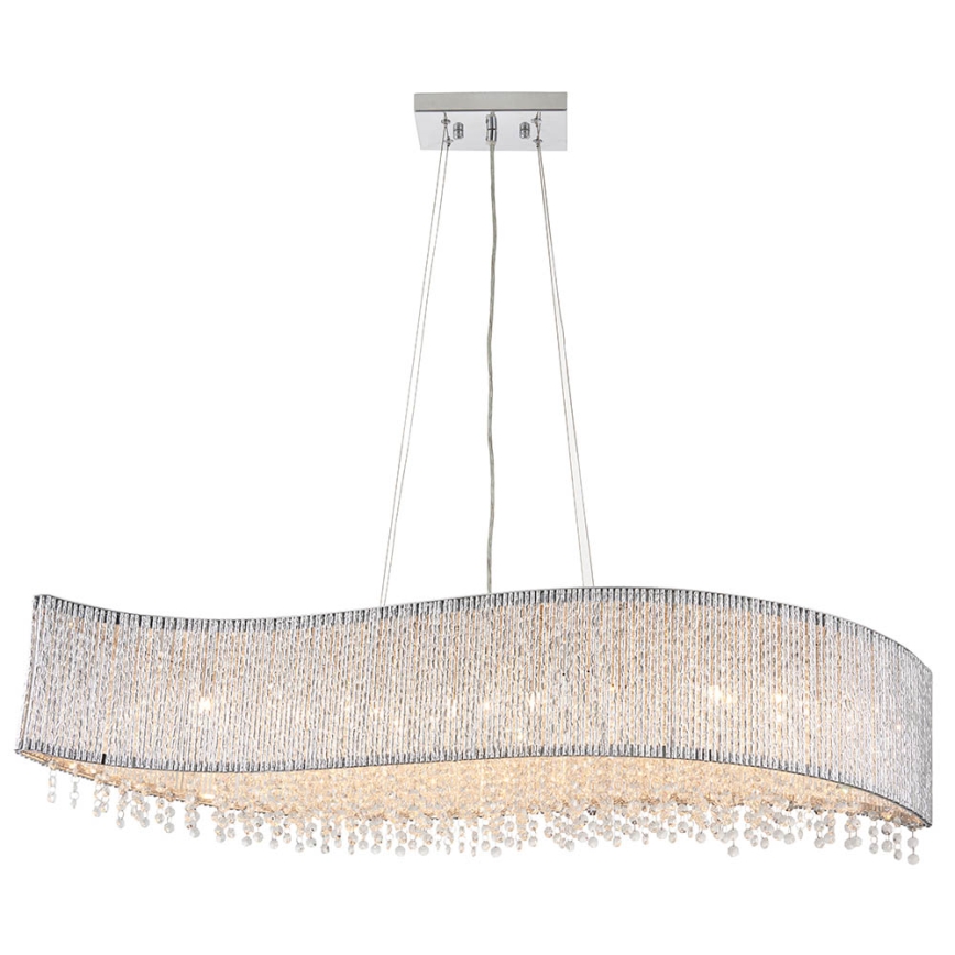 Endon 81979 - Kristallen hanglamp aan kabel GALINA 8xG9/25W/230V glanzend chroom