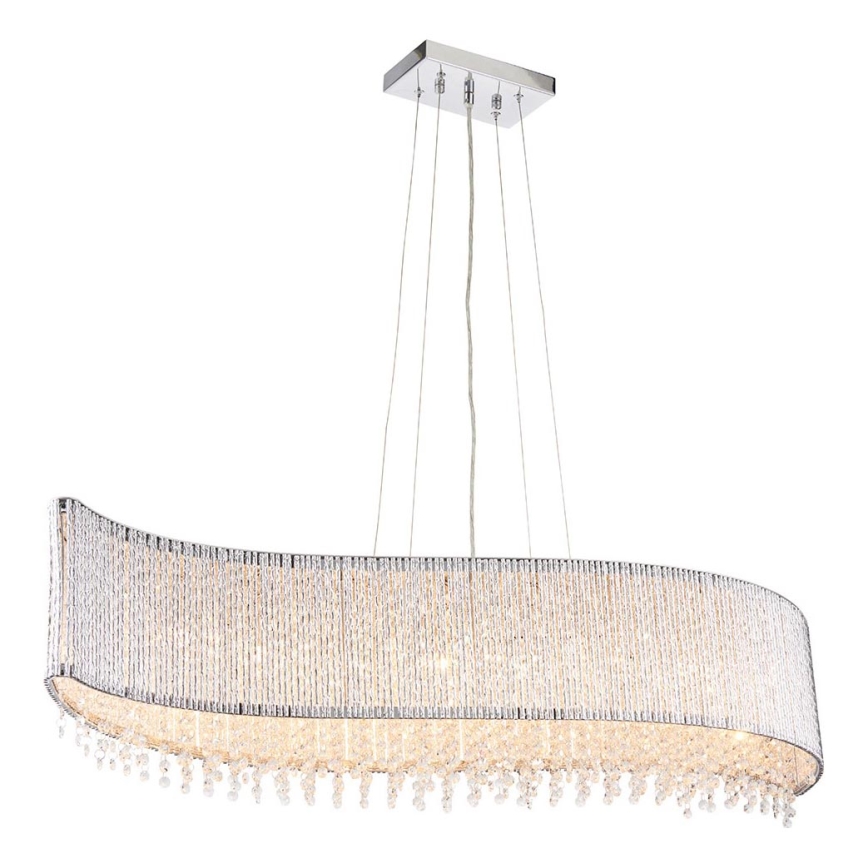 Endon 81979 - Lustre en cristal sur câble GALINA 8xG9/25W/230V chrome brillant